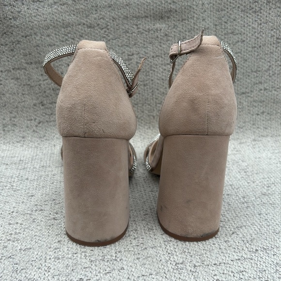 Steve Madden 3 inch nude with silver rhinestone high heels size 8.5 - Picture 5 of 7